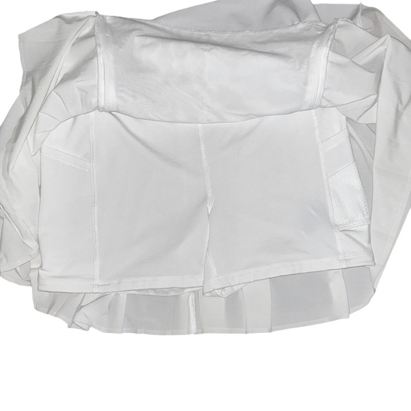 Athleta Advantage White Pleated Tennis Athletic Mini Skort Skirt - M - Picture 10 of 14